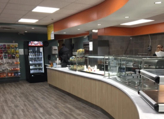 Spring Arbor University lighting and electrical in cafeteria installed by Hirst Electric