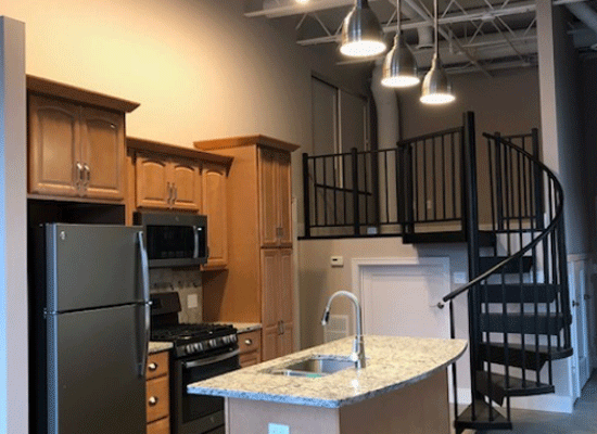 Apartment lighting and elctrical installed by Hirst Electric in Jackson Michigan